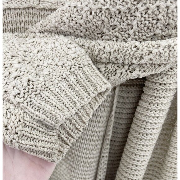 Charter Club Women’s Tan Brown Open Front Knit Cardigan Sweater Petite M - Picture 9 of 11